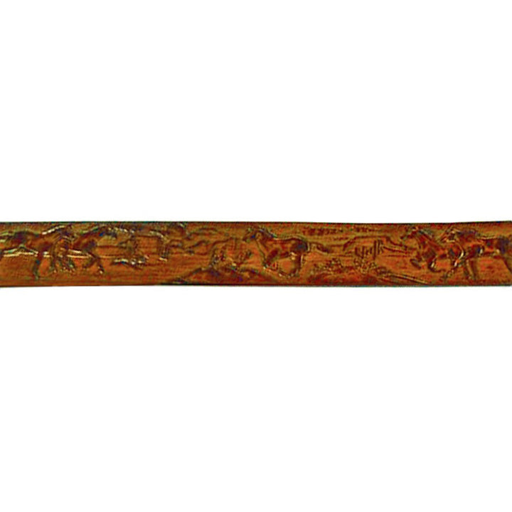 Brown Leather Belt with Horses