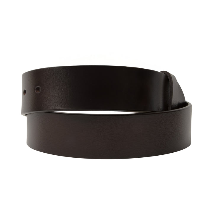 Genuine Leather Snap Belt - Brown