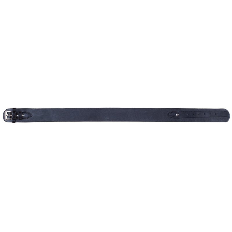 Black Smooth Leather Holster Belt