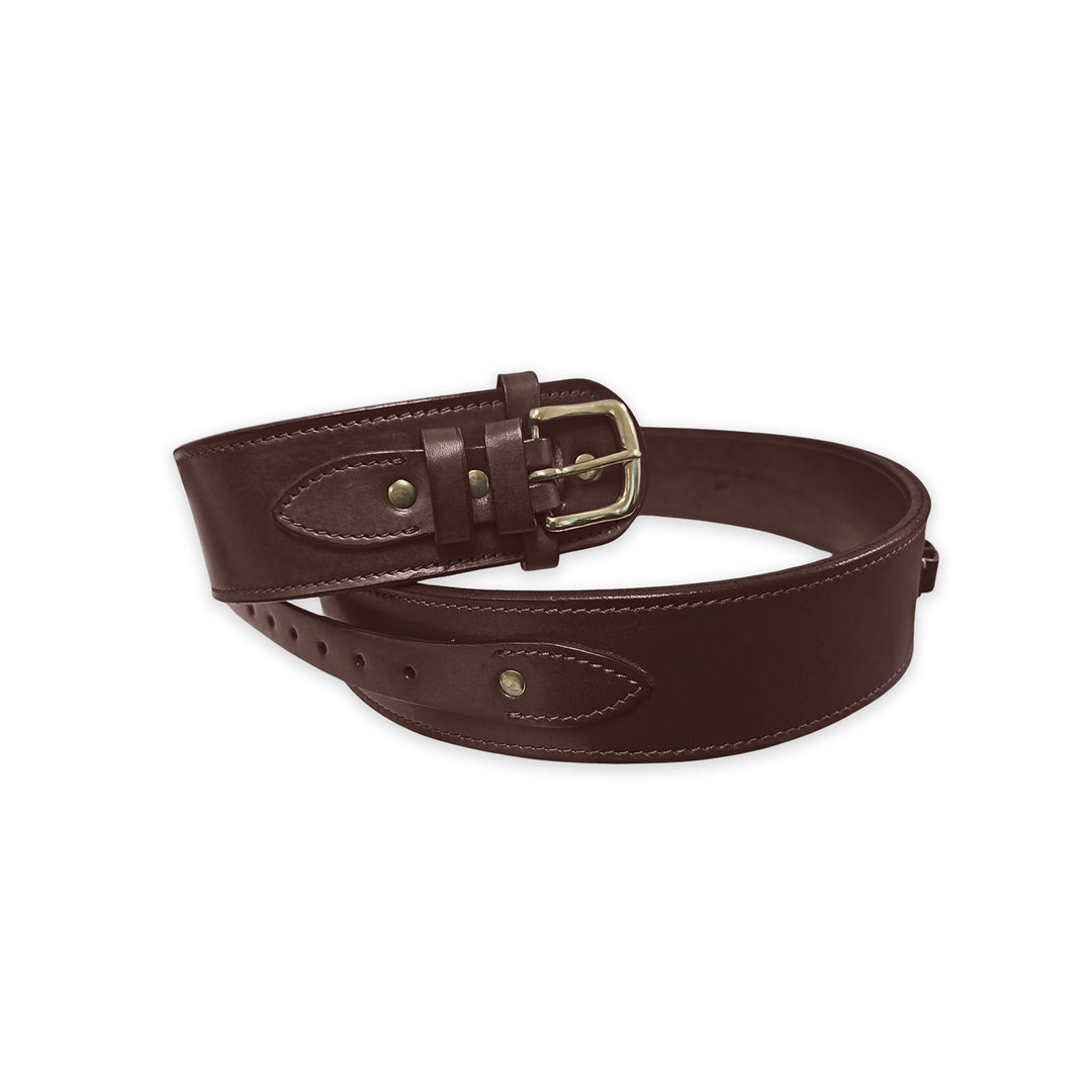 Chocolate Smooth Leather Holster Belt