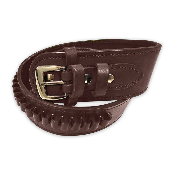 Chocolate.45 Caliber Smooth Leather Cartridge Holster Belt