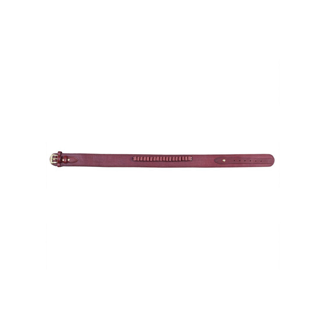 Wine .45 Caliber Smooth Leather Cartridge Holster Belt
